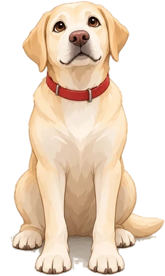 Bailey, a yellow lab